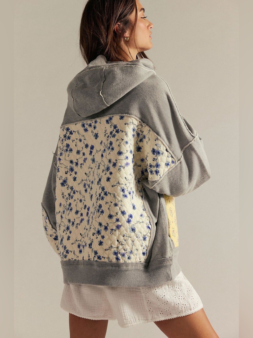NWT! Free People We The Free Get Ditsy Hoodie Sz Small - Picture 3 of 4